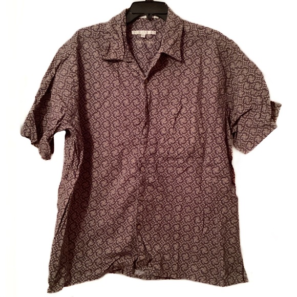 Perry Ellis Cottons Size XL Patterned Button Up Shirt 100% Cotton - Picture 1 of 5